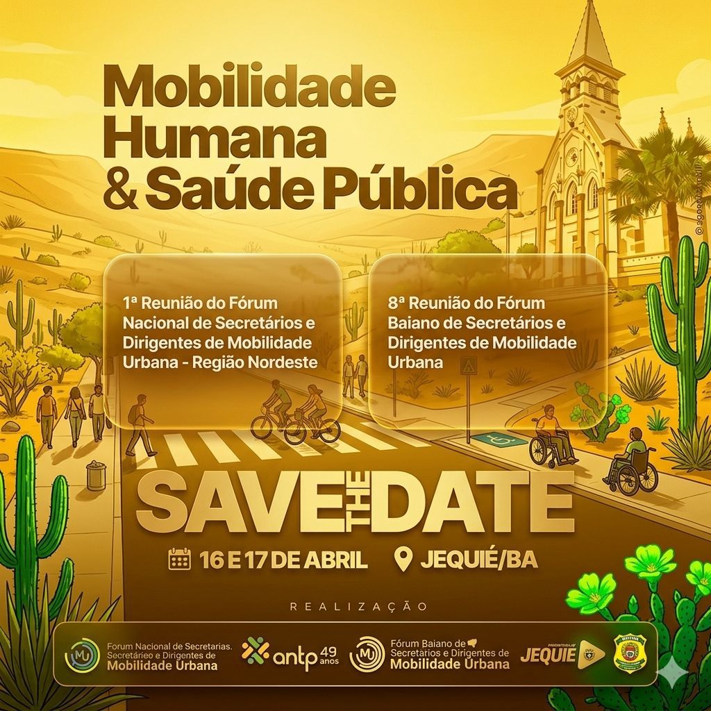 8a Reunião do Fórum Baiano e 1a Reunião Nacional de Secretários e Dirigentes de Mobilidade Urbana - Região Nordeste - Jequié/BA, 16 e 17 de abril de 2026